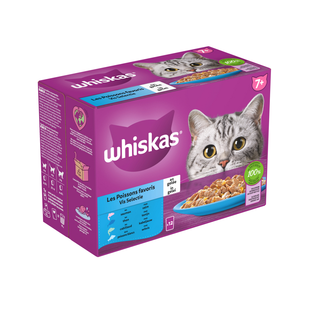 gereedschap Sluiting Draai vast Whiskas Kattenvoer Senior Vis Selectie in Gelei 12 x 85 gr | De Boer Dier &  Ruiter