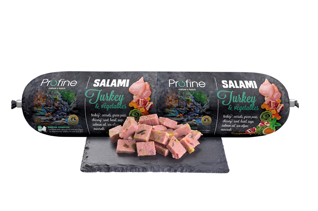 Profine SALAMI kalkoen met groenten 800 gr De Boer Dier & Ruiter