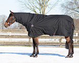 QHP Deken Combo Set Turnout - Onderdeken - Hals Zwart/Twist