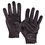 QHP Handschoen Leather Pro Zwart