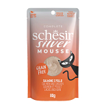 Schesir Kattenvoer Silver Zalm Mousse 80 gr