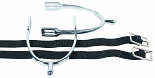 Harry's Horse Sporen knop verchroomd + riem D15