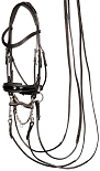 Harry's Horse hoofdstel stang & trens Grand Prix zwart