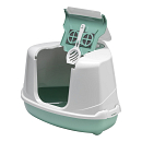 Moderna Kattenbak Flip Corner Mint Green/White