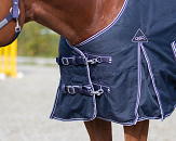 QHP Regendeken Turnout Luxe Fleece Navy