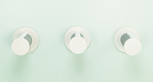 TRIXIE Muur-Set 3 <br>3 Treden Wit/Grijs