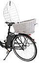 TRIXIE fietsmand met rooster voor bagagedrager grijs
