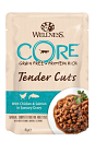 Wellness CORE kattenvoer Wet Tender Cuts kip/zalm 85 gr
