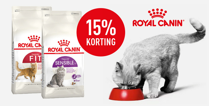 15% korting op Royal Canin kattenvoer
