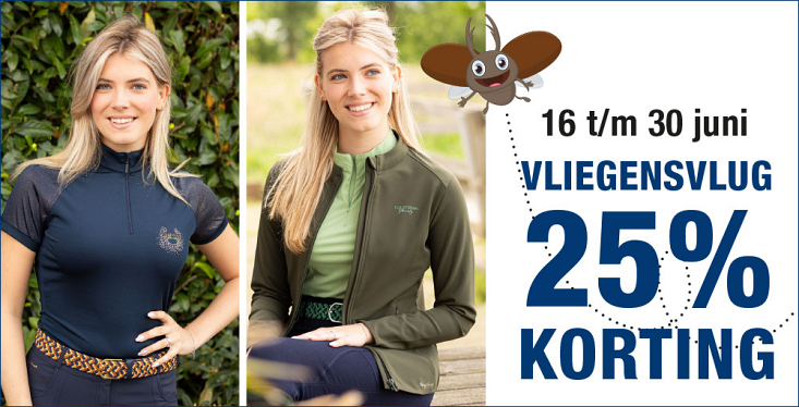 Vliegenvlug 25% korting 