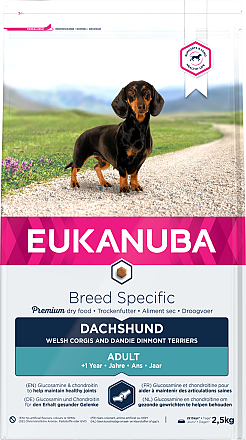 Eukanuba Hondenvoer Dachshund Adult 2,5 kg