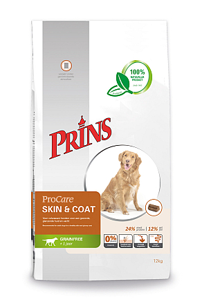 Prins hondenvoer ProCare Grainfree Skin & Coat 12 kg