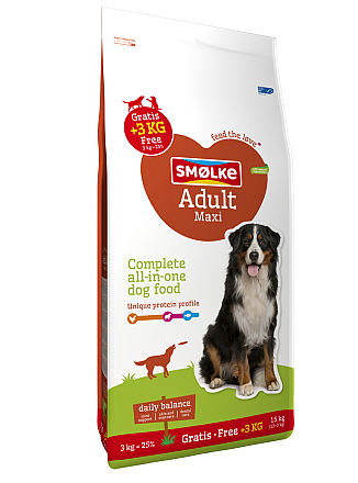Smølke hondenvoer Adult Maxi 12 + 3 kg