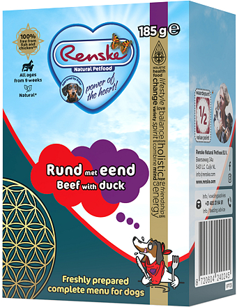Renske Vers hondenvoer Rund met Eend 185 gr