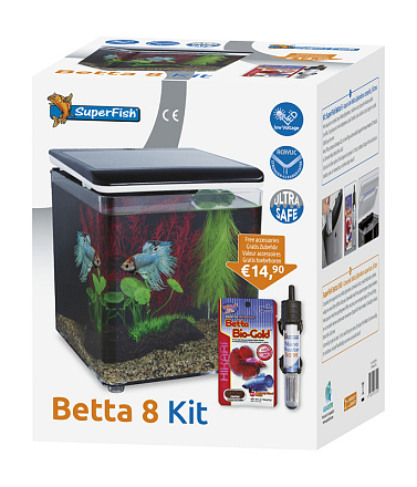 SuperFish aquarium Betta 8 zwart