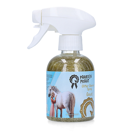 Paardenpraat Glitter Glamour Spray Goud 250 ml