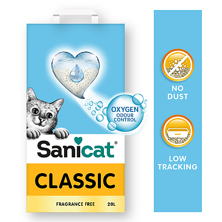Sanicat kattenbakvulling Classic Unscented 20 ltr