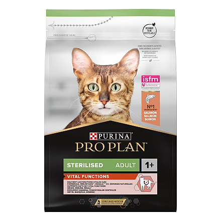 Pro Plan kattenvoer Sterilised Adult 1+ Zalm 3 kg
