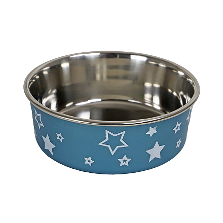 Voer- en Drinkbak Sterrenprint Blauw