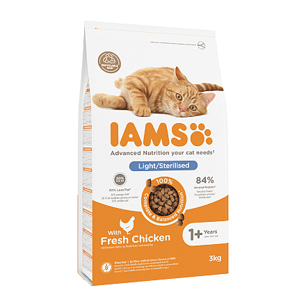 IAMS Kattenvoer Adult Sterilised Chicken 3 kg