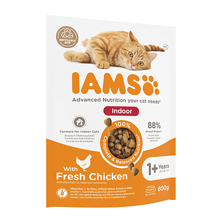 IAMS Kattenvoer Adult Indoor Chicken 800 gr