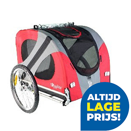 DoggyRide Hondenfietskar Original Cabin Rood/Zwart