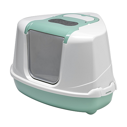 Moderna Kattenbak Flip Corner Mint Green/White