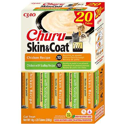 Inaba Churu Skin & Coat 2 Chicken Varieties <br>20 st