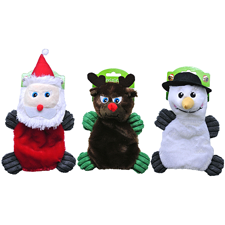 Hondenspeelgoed kerst met piep assorti 26 cm