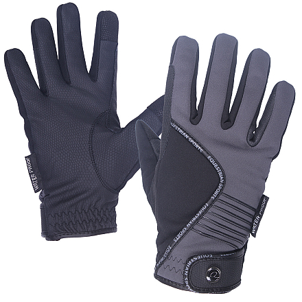 QHP Handschoen Tromso Waterproof Zwart/grijs