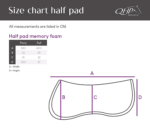 QHP zadelonderlegger memory foam