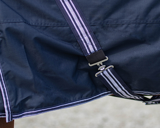 QHP Regendeken Turnout Luxe Fleece Navy