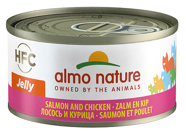 Almo Nature kattenvoer HFC Jelly zalm en kip 70 gr