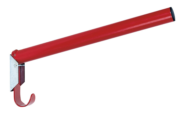 Zadelhouder 44cm rond metaal rood