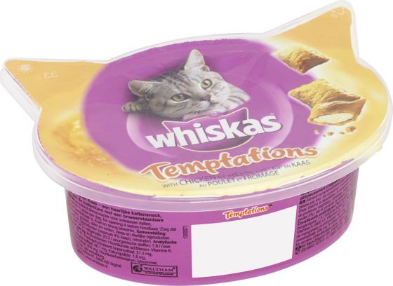 Whiskas Temptations kip & kaas 60 gr