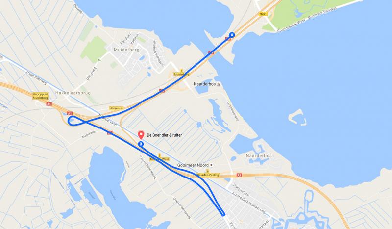 Route vanuit Almere