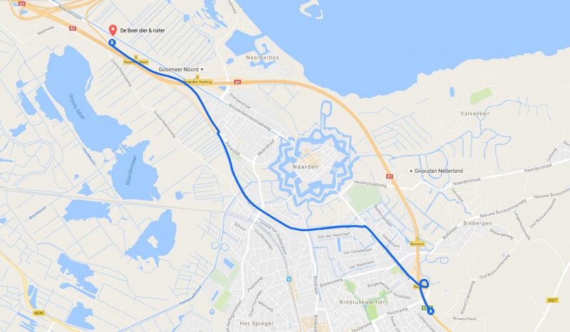Route vanuit Amersfoort